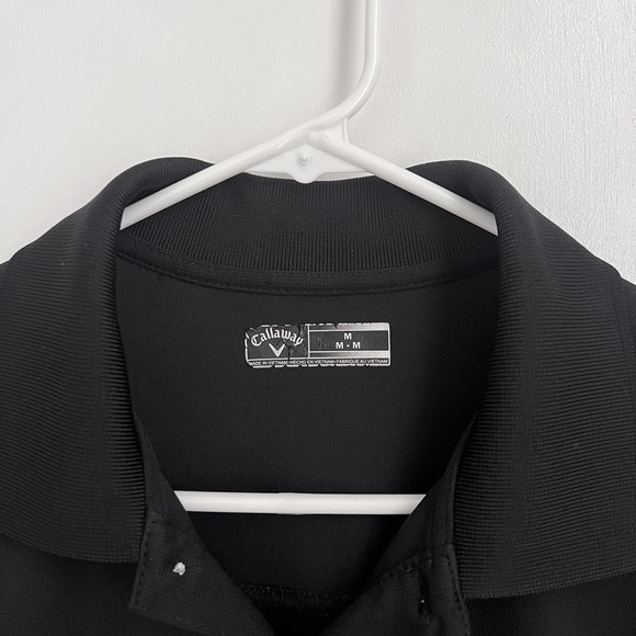 Callaway Black Golf Shirt Mens Size Medium Polyester Collared - Picture 2 of 3
